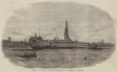 Neue Route nach Belgien, Das Dampfschiff Aquila verlässt Antwerpen